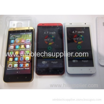 One M7 4.7inch Metal Silver Body Mtk6515 Single Core 800 X 480 3mp Camera Dual Sim 2g Smart Phone 